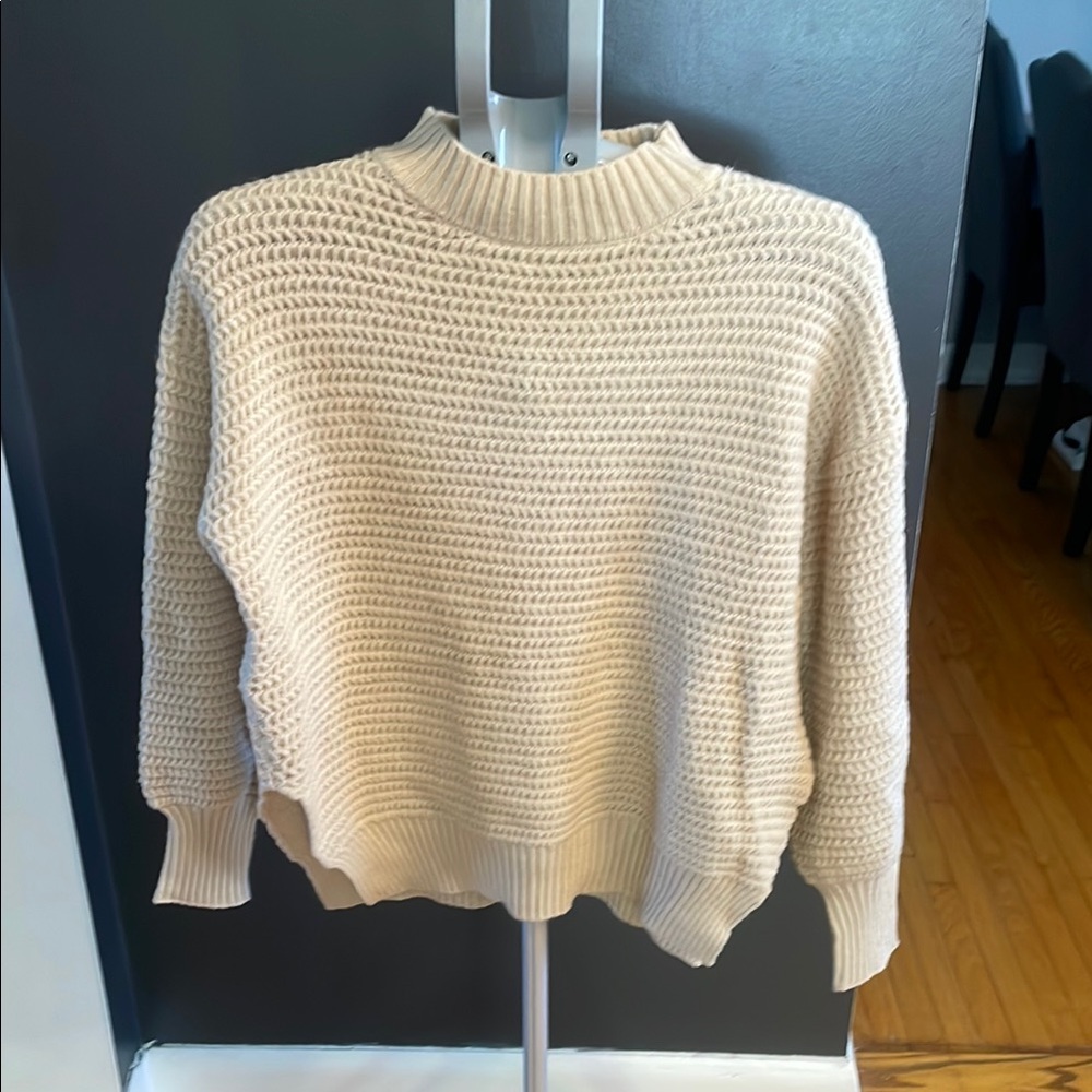 Debut Cream Cowl Neck Chunky Knit Sweater